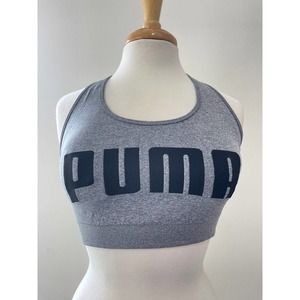 Grey Puma Sport Bra - Size Large- Padded Sports Bra